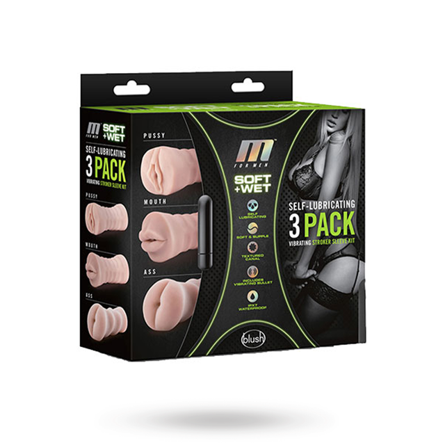 3-pack Vibrating Stroker Kit