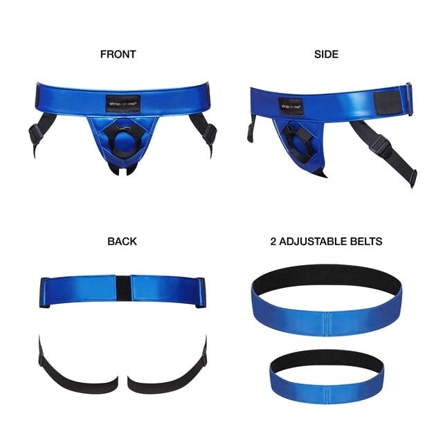 LEATHERETTE HARNESS CURIOUS - Metallic Blue