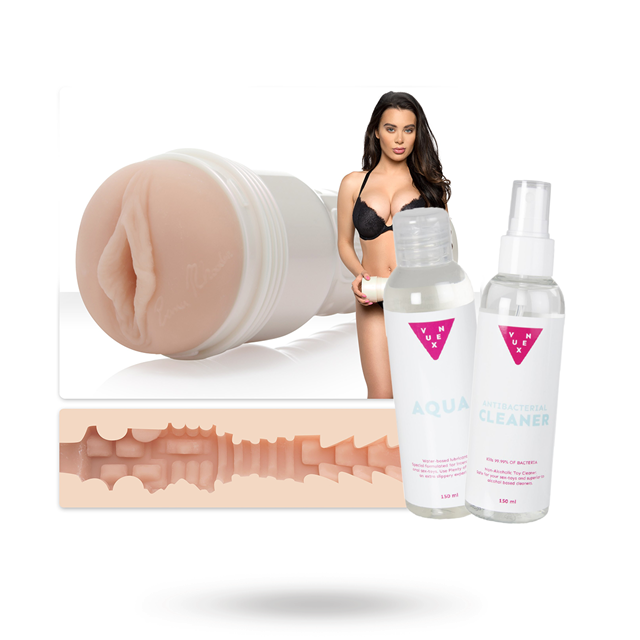 LANA RHOADES DESTINY WITH VUXEN AQUA GLIDMEDEL 150 ML & VUXEN TOY CLEANER 150ML SETTI