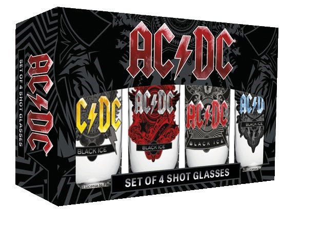 AC/DC Black Ice Shottilasit - 4-Pack