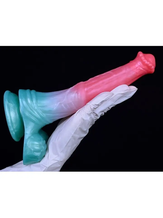 Alien Beast Cyan Rainbow Dildo 24,8 cm