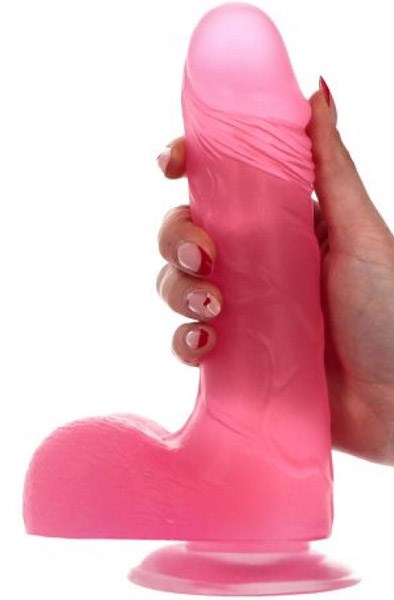 Alvaro Dildo Transparent Pink 23 cm