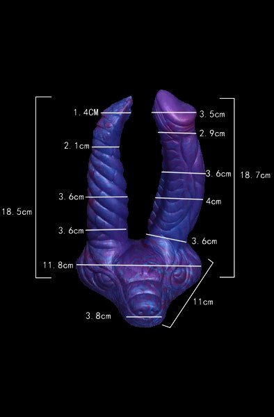 Bad Demon Double Dildo Orphox Purple 18,5 cm