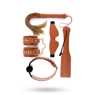 Bdsm Set Cognac Vegan Leather