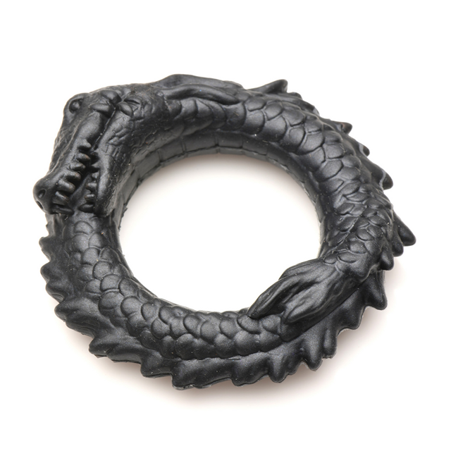 Black Caiman - Silicone Cock Ring - Black