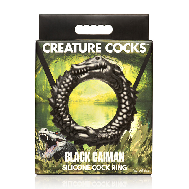 Black Caiman - Silicone Cock Ring - Black