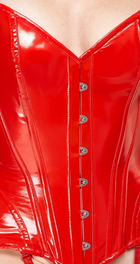 Vinyl Corset Red