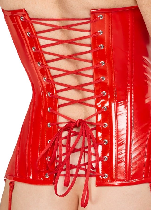 Vinyl Corset Red