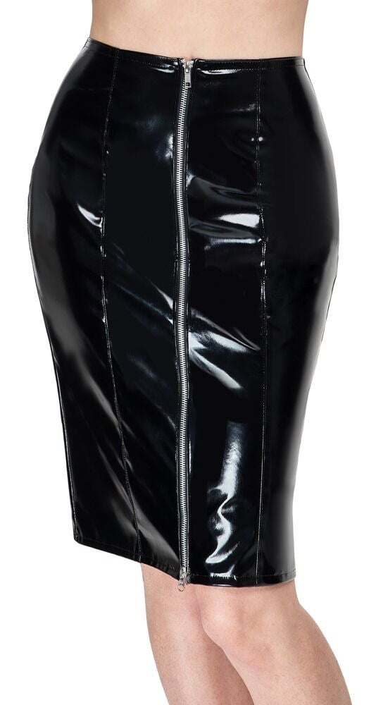 Vinyl Skirt Black