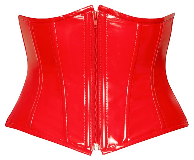 Vinyl Waist Cincher Red