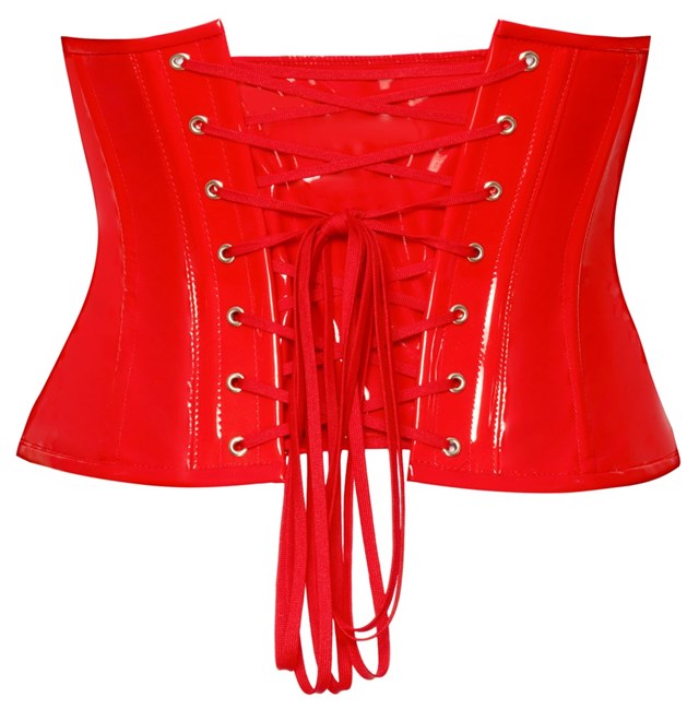 Vinyl Waist Cincher Red