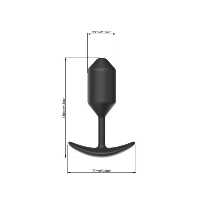 BLACK SILICONE BUTTPLUG #2