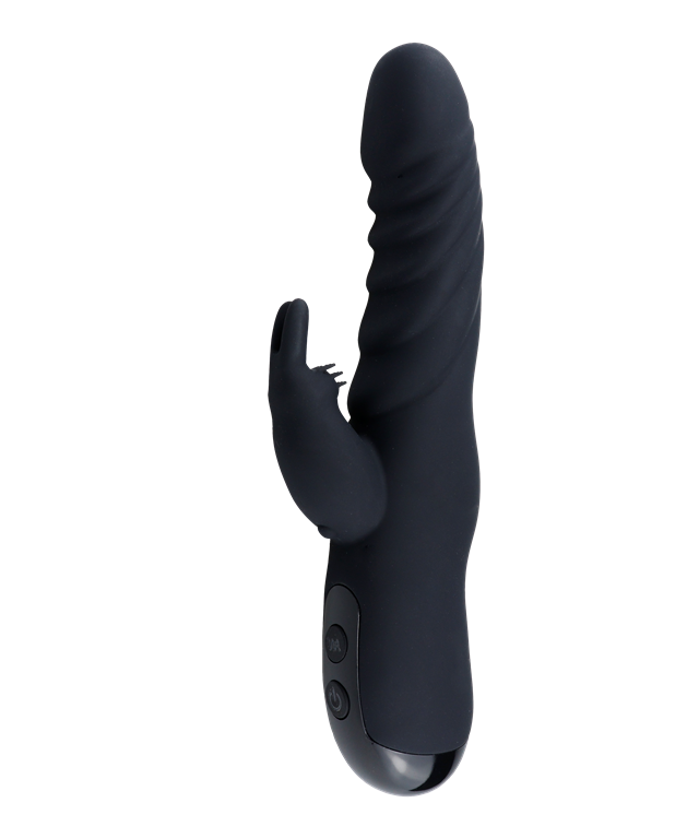 Black Silicone G-Spot Rabbit Vibrator