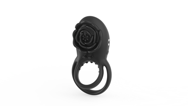 Black Vibrating Cockring With Remote Control