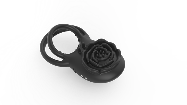 Black Vibrating Cockring With Remote Control