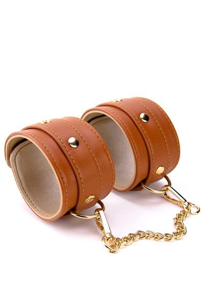 Blaze Elite Hand Cuffs Cognac Vegan Leather