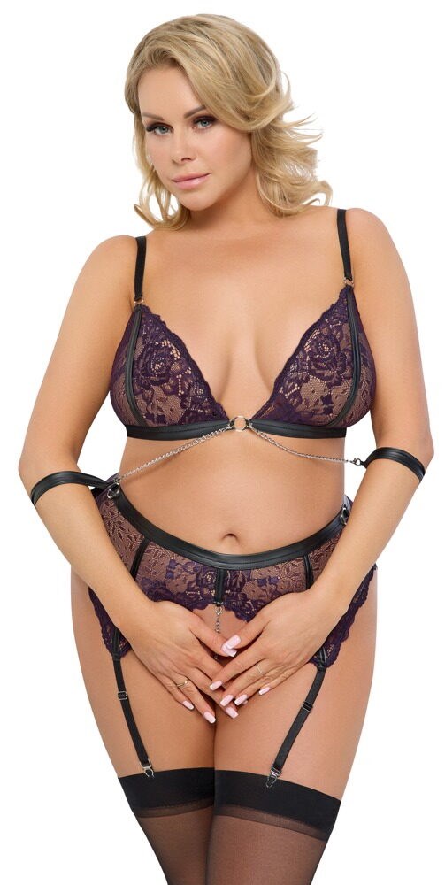 Suspender Set Plus Size Purple