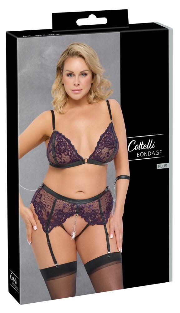 Suspender Set Plus Size Purple