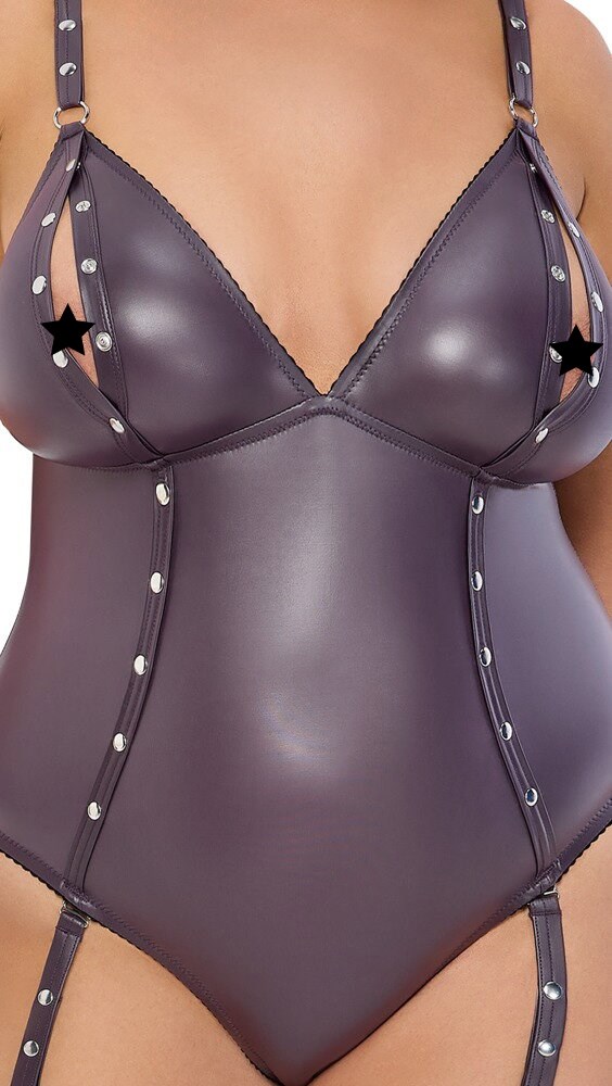 Matte look String Body Purple Plus Size