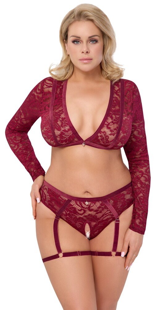 Red Lace Set Plus Size