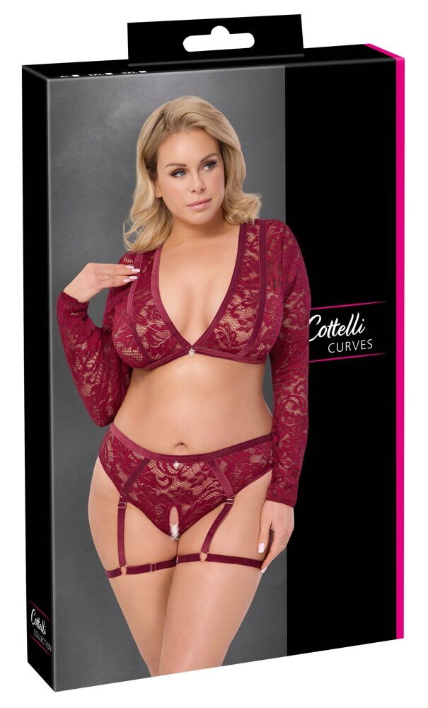 Red Lace Set Plus Size