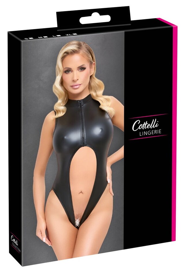 Crotchless Body Mattelook Black