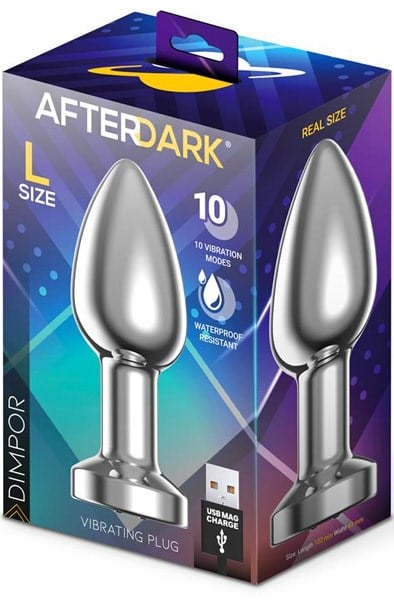 Dimpor Vibrating Chrome Anal Plug Large