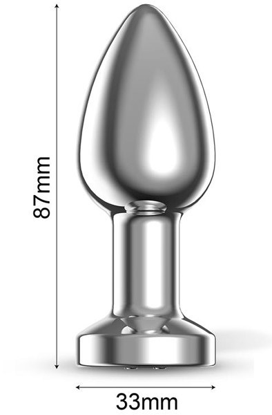 Dimpor Vibrating Chrome Anal Plug Medium