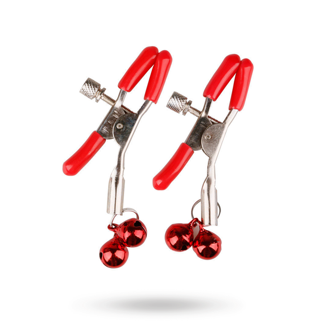 Double Bell Nipple Clamp Red