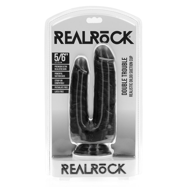 Double Trouble Dildo - 12,7/15,2 cm - Black