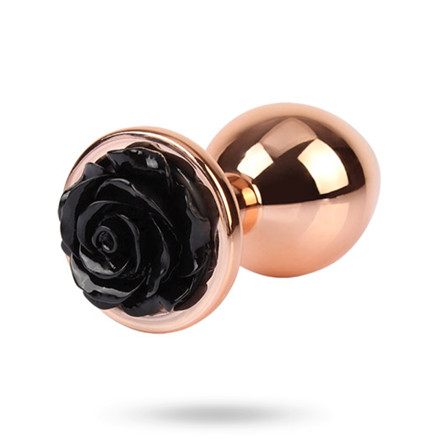 Evil Rose Anal Plug Medium Rose Gold/Black