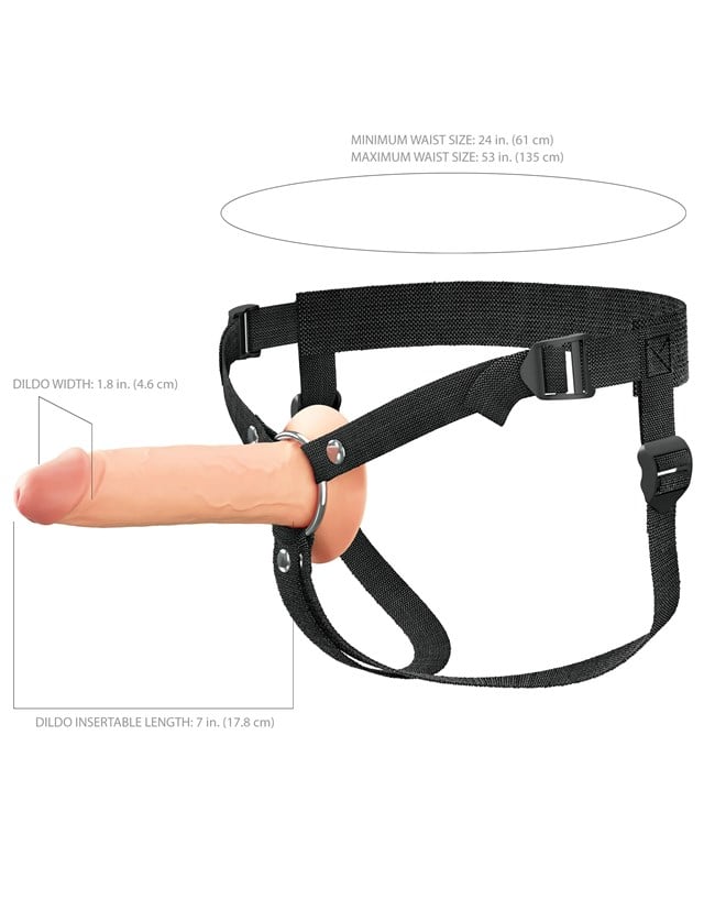 18 cm Hollow Silicone Strap-On Light