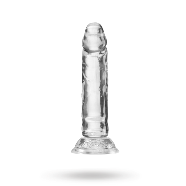 Läpinäkyvä dildo 16 cm