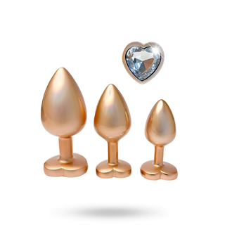 Gleaming Love Pearl Gold Plug Set