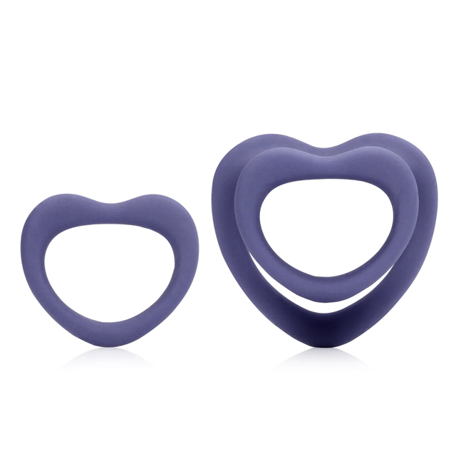 Heart Cockring Set - Violet Storm