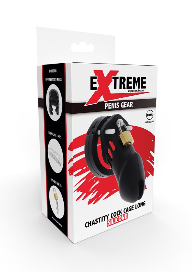 Extreme Chastity Cock Cage Slicone L