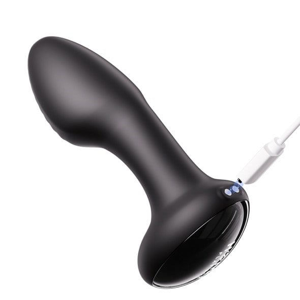 Frenzy-Pressure Sensing App-Controlled Rotating Butt Plug Black