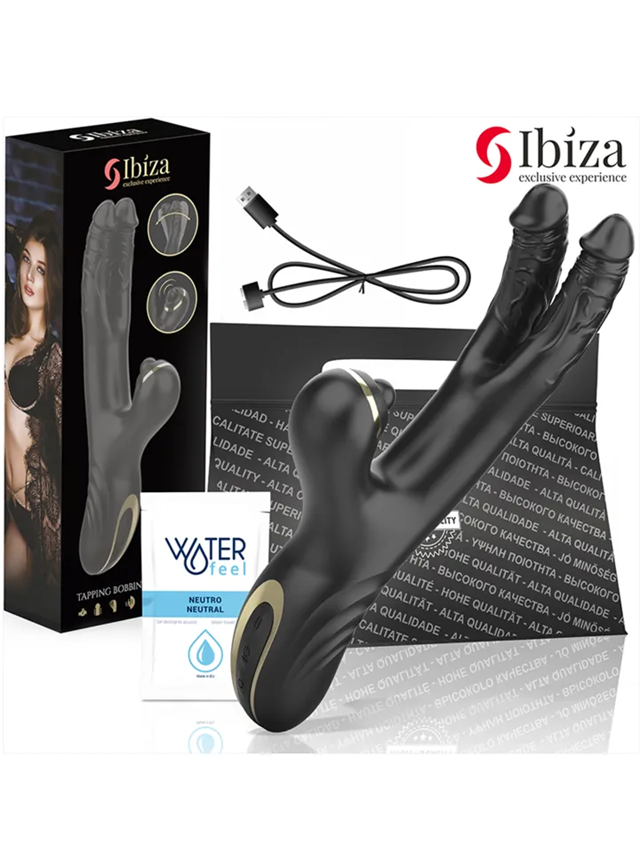 Ibiza Two Dragons Double Vibrator Black