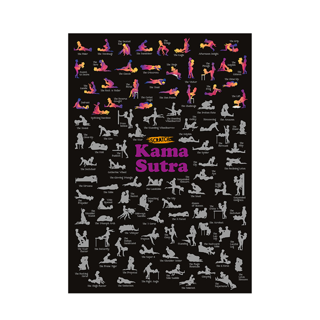 Kama Sutra Scratch Poster Couples Game