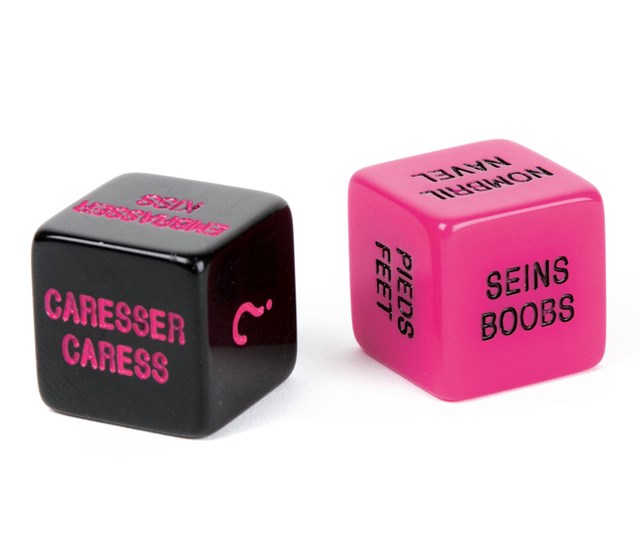 ROLL & LOVE DICE - KIT WITH PENIS RING & MASSAGE OIL