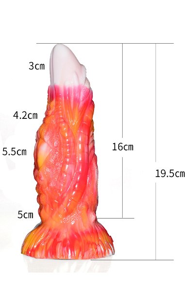 Kiggy Monster Dildo Flame 19,5 cm