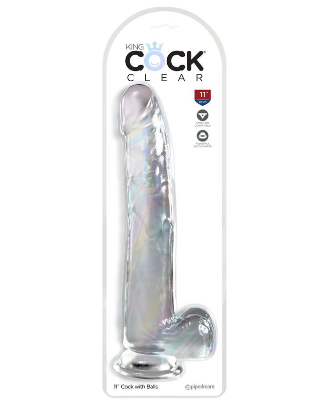 King Cock Clear 28 cm with Balls