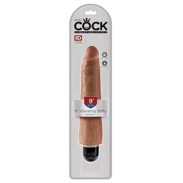 KING COCK VIBE STIFFY 9" TAN