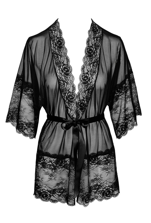 KISS245 Midnight Kiss Negligee Black