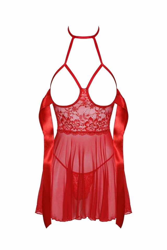 KISS247 Sexy Kiss Babydoll Red