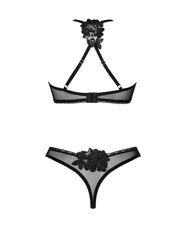 LATINESA SET BRA & THONG BLACK