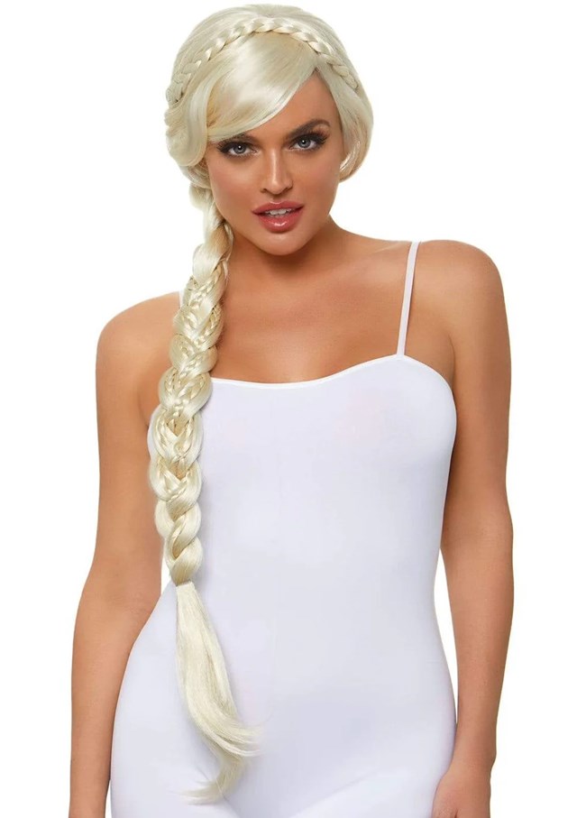 Long Duel Braid Blonde Wig