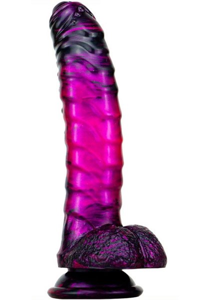 Metallic Fantasy Dildo Gasix Purple/Black 20,5 cm