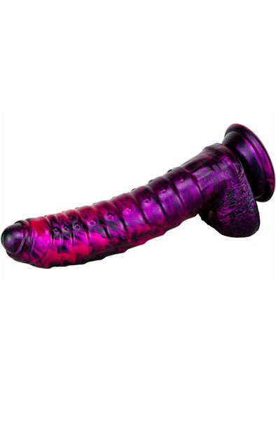 Metallic Fantasy Dildo Gasix Purple/Black 20,5 cm