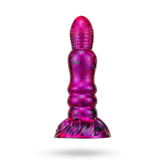 Metallic Fantasy Dildo Peern Purple/black 19,5 Cm